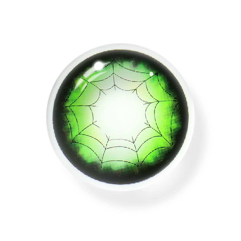 Cosplay Spider Web Green Coloured Contact Lenses